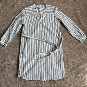 J. Crew Mercantile Blue and White Striped Dress - Size XS